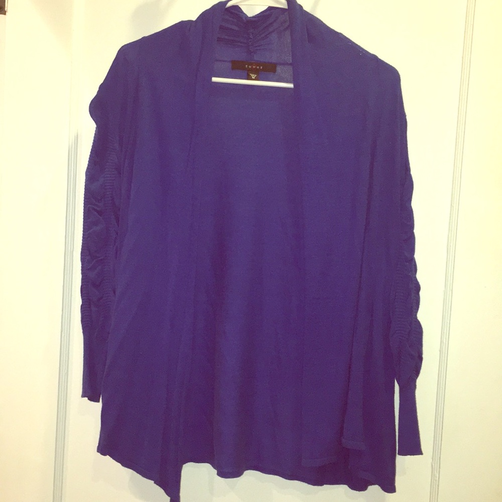 Royal Blue Open Cardigan Sweater
